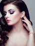 Four Leaf Clover Earring and Bracelet Set for Women Lucky Flower 14K Gold Jewelry...