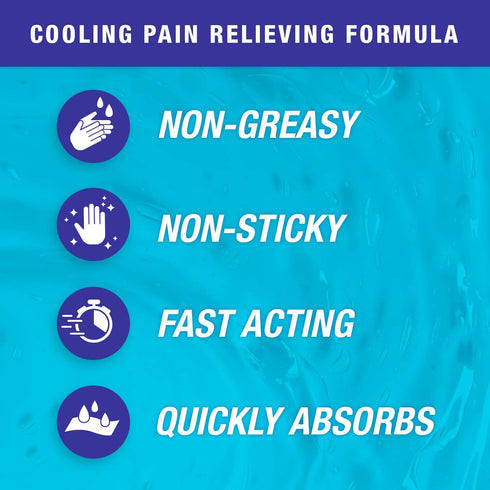 Blue Goo Pain Relieving Gel - for Back/Neck, Muscle/Stiff Joints Pain, Sprains, Strains, Fast-Acting, Cooling+Soothing Relief, Made w/ 100% Pure E...