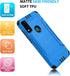 TJS Compatible for AT&T Maestro 3 (U626AA) Case, with Tempered Glass Screen Protector, Magnetic Support Hybrid Shockproof Metallic Brush Finish Ph...