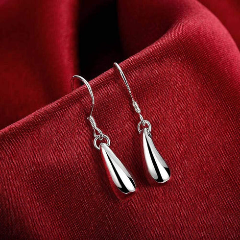 5PCS Silver Jewelry Set for Women Teardrop Pendant Necklace Earrings Bracelet Ring Fit with Party Meeting Dating Wedding Birthday Gift...