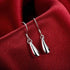 5PCS Silver Jewelry Set for Women Teardrop Pendant Necklace Earrings Bracelet Ring Fit with Party Meeting Dating Wedding Birthday Gift...