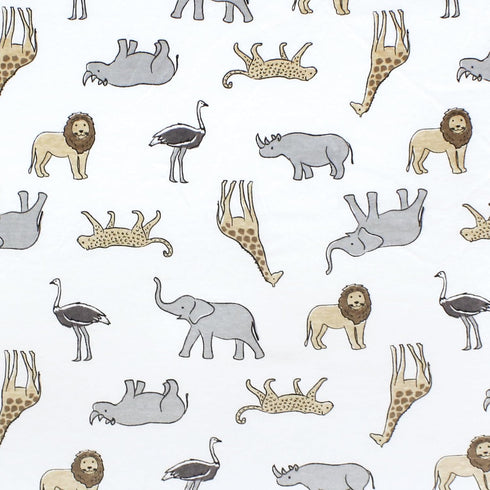 Hudson Baby Unisex Baby Cotton Fitted Crib Sheet, Modern Safari, One Size...