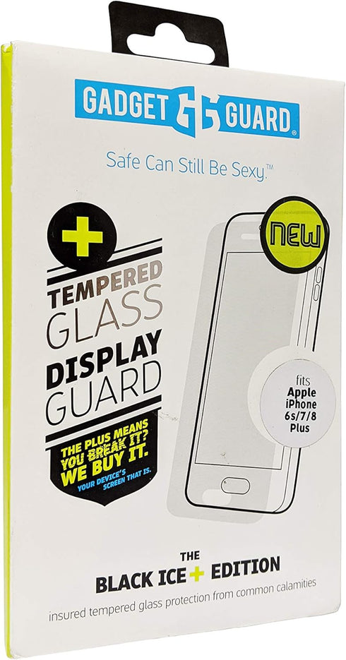 Gadget Guard Apple iPhone 6S/7/8 Plus Insured Tempered Glass Screen Protector...