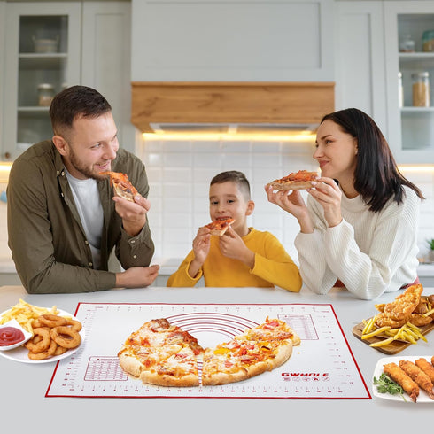 GWHOLE Silicone Baking Mat Large Baking Mat Set Food Safe Silicone Baking Sheets Reusable Nonstick Bakeware Mats for Cookies, Macarons, Bread and ...
