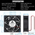 GDSTIME 120mm x 38mm 12V DC Waterproof IP67 Fan High CFM Dual Ball Bearing 2Pin for DIY Cooling Ventilation Exhaust Projects...