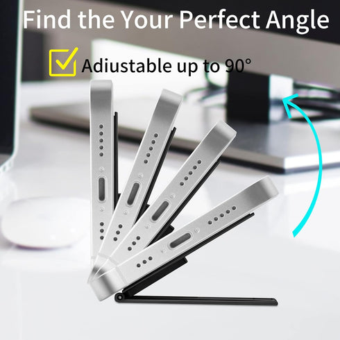 Mini Phone Kickstand, Folding Invisible Portable Metal Cell Phone Stand Holder for Desk, Compatible with iPhone, Samsung and All Cellphones, Black...