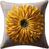 3D Sunflower Handmade Throw Pillow Cover Decorative Pillowcase Yellow Plaid for Home Bed Living Room Decor 18 x 18 Inch...