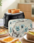 2 Slice Toaster Cover, Bread Machine Cover Retro Turquoise Flowers Butterfly Dragonfly Country Style Kitchen Appliance Dust Cover Top Handle Finge...