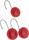 Carnation Home Fashions Color Rounds Ceramic Resin Shower Curtain Hook, Red...