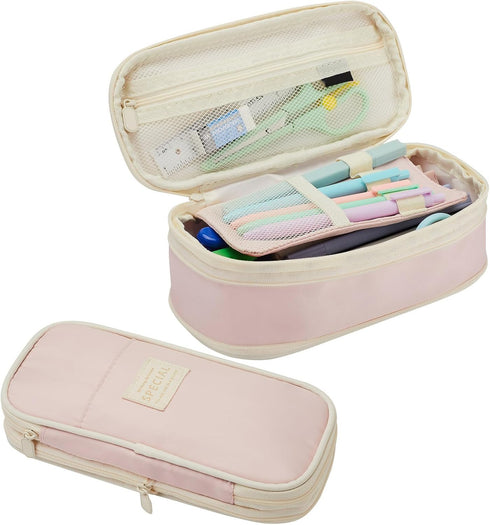 Sonuimy Large Capacity Pencil Case Pouch, Cute Aesthetic Big Capacity Zipper Pencil Cases Pen Portable Office Stationery Makeup Bag, Desk Organize...