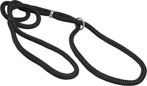 Dog Show Lead Braided Tubular Nylon 52" Long (Medium: diam 5/16"(8mm), Black)...