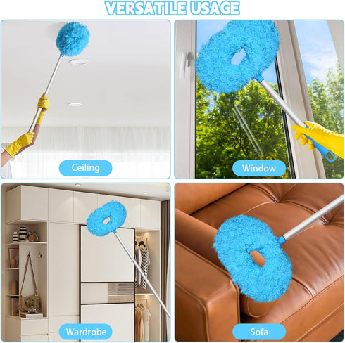 Eunice Ceiling Fan Duster with Extension Pole, Adjustable and Removable Fan Cleaner Blade for High Ceiling, Fan Cleaner for Window Door Furniture ...