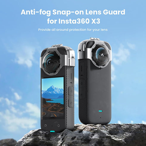 LICHIFIT Transparent PC Lens Cap for Insta360 X3 Panoramic Camera Lens Guard Cover Lens Protective Frame Case Accessories...