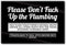 Funny Do Not Flush Sign for Bathroom, 6x4 Please Dont F Up the Plumbing Funny Bathroom Signs, Acrylic Please Do Not Flush Anything Except Toilet P...