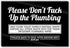 Funny Do Not Flush Sign for Bathroom, 6x4 Please Dont F Up the Plumbing Funny Bathroom Signs, Acrylic Please Do Not Flush Anything Except Toilet P...