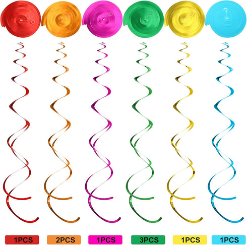 Outus 30 Pieces Hawaiian Luau Birthday Party Hanging Swirl Decorations, Flower Tropical Palm Flamingo Sign Foil Ceiling Decor for Floral Tropical ...