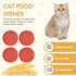 4 Pcs Whisker Fatigue Relief Cat Bowl Shallow Cat Food Dish 6 Inch Cat Wet Feeding Bowls Wide and Short Legged Cat and Small Pet Plate for Kittens...