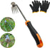 XIAONAN Weed Tool,Weed Puller with Handle Manual Hand Weeder Tool 4 Teeth Dual Purpose Weeder High Strength Garden Weed Removal Tool for Garden Ya...