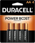 Duracell - CopperTop AA Alkaline Batteries - Long Lasting, All-Purpose Double A Battery for Household and Business, 4 Batteries, Power Remotes, To...