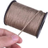 WXJ13 One Roll 50 Yards Brown Braided Nylon Lift Shade Cord with 5 Pack Brown Wood Cord Knobs, 1.8 mm (Brown)...
