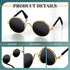 Dog Sunglasses Retro Pet Glasses Doll Glasses Classic Round Dog Glasses Metal Cat Puppy Eye Wear Hippie Costumes for Cats and Dogs, Photos Props C...