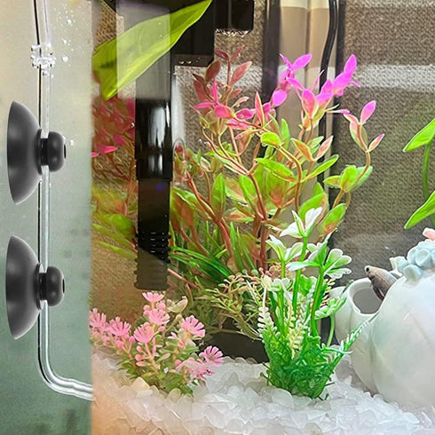 Saim Aquarium Suction Cup Clips Soft Fish Tank Suction Cup Clip Sucker Fish Tank Suction Cup Holder Black 28mm Dia 8 Pcs...