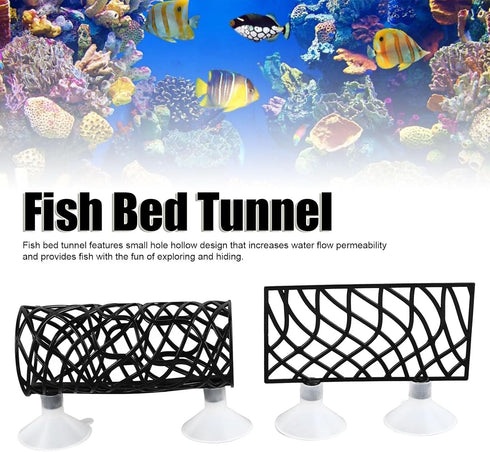 Betta Fish Tank Accessories Decorations, Betta Tunnel Swim Tube Soft Edged Betta Hammock Bed Shrimp Guppies Hideout Betta Shelter Toys with Suctio...
