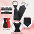 Womens Ties, Black Neck Tie for Women, Zipper School Girl Uniform Tie, Women Accessories for Dress Shirt Business...