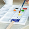 Palette for Watercolors, Oil & Acrylic Paints, Mix & Separate Colors, White, Art 20 Wells, 13” x 10” 4 slated Squares, 4 Squares, 4 Large circular...