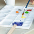 Palette for Watercolors, Oil & Acrylic Paints, Mix & Separate Colors, White, Art 20 Wells, 13” x 10” 4 slated Squares, 4 Squares, 4 Large circular...