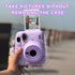 Clear Case for Fujifilm Instax Mini 12/11/9/8 Instant Camera Bag - Instax Mini 11 case with Adjustable Shoulder Straps (Transparent Daisy)(No Came...