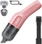 BUFF Cordless Handheld Vacuum, Rechargeable Car Vacuum Cleaner with Combo Crevice and Brush Tool Included, for Home, Office, Car, Pets - Pink...