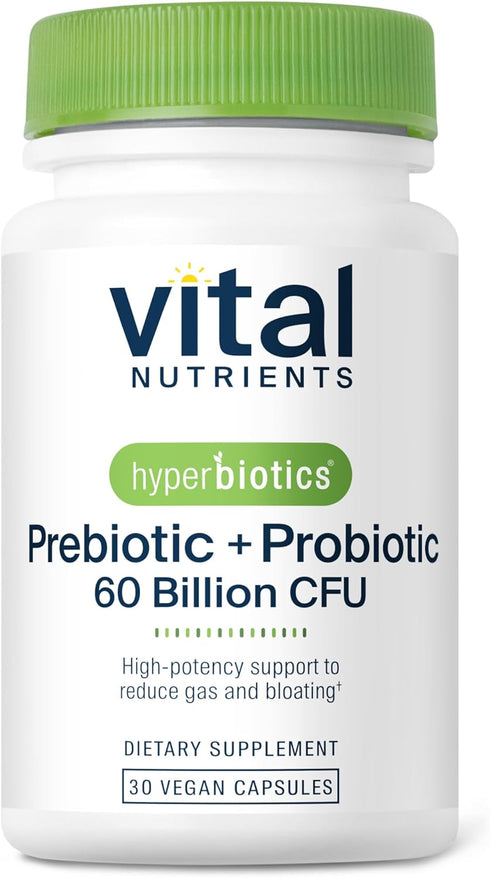 Hyperbiotics Vital Nutrients Prebiotic and Probiotic for Women and Men | 60 Billion CFU | Pre and Probiotics Supports Digestive Health, Constipati...