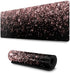 Rose Gold Glitter Black Gaming Mouse Pad Large XL Long Extended Pads Big Mousepad Keyboard Mouse Mat Desk Pad Home Office Decor Accessories for Co...