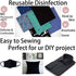 Master FAB -Black 100% Cotton Fabric by The Yard for Sewing DIY Crafting Fashion Design Washable Cloth Bundles Voile;Full Width cuttable39 x 55inc...