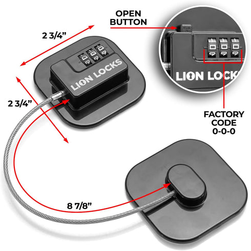 Refrigerator Lock Combination, Fridge Locks for Adults, (2 Pack) Refrigerator Locks for Adults and Kids, Refrigerator Locks with Code, Heavy Duty ...