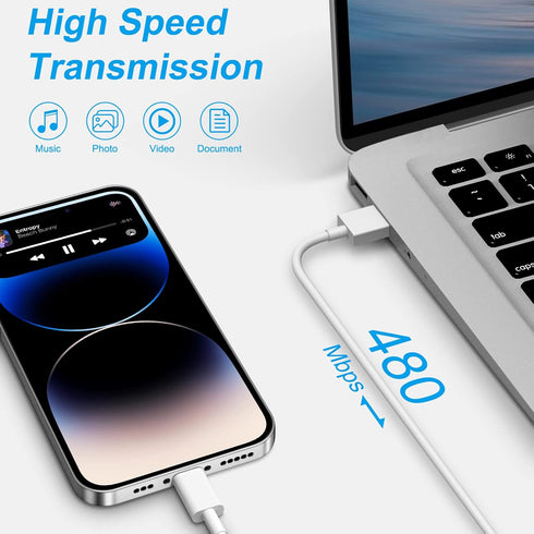 iPhone Charger - 3 Pack USB Wall Charger Cube Block Adapter with 6Ft USB Fast Charging Cable Compatible with iPhone 14 13 12 11 Pro Max XR XS X 8 ...