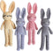 Moni's Choice Stuffed Animal Baby Bunny Rabbit Plush Knitted Doll Baby Sleep Toy Newborn (Pink)...