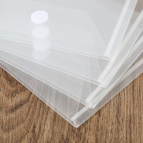 3.5 x 5.5 Plastic Envelopes Hook & Loop Small Plastic Coupons Dies Storage Pocket Case...