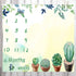 Baby Monthly Milestone Blanket, Green Cactus Butterfly Leaves Baby Memory Blanket Newborn Growth Chart Baby Age Blanket, 48x40 Inch Nursery Baby S...