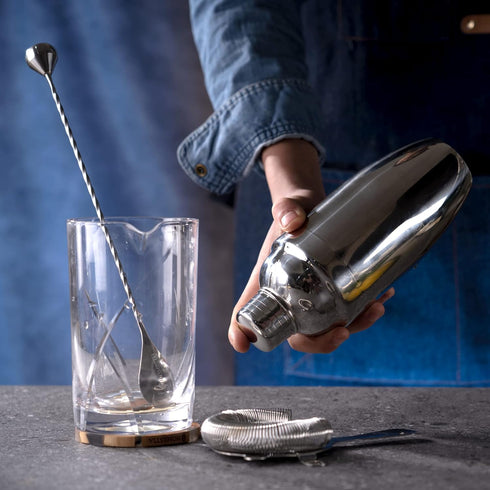 Homestia Bar Spoon Cocktail Mixing Stirrers for Drink, 12 Inches 304 Stainless Steel Spiral Long Handle, Bottom Weighted Solid Muddler Function, S...