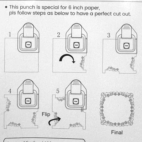 MIAO JIN Large Craft Corner Punch Square Edge frame pattern Scrapbook Supplies Craft Punch Photo Cutter Card Making Supplies (Shell Color Random)...