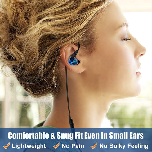 Wired Over Ear Earbuds for Kids Women Small Ears, Sport in-Ear Headphones Earhook Earphones for Running Exercise Jogging, Ear Buds with Case Micro...