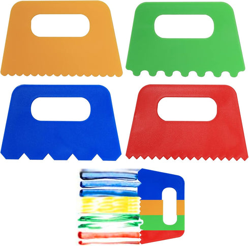 Plastic Scrapers, Scraper Sculpture Tool Pottery Tools Paint Scrapers Tools, Pack of 4...