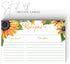 Sunflower Yellow Floral Recipe Cards from Dashleigh, 48 Cards, 4x6 inches, The Gift Collection, Water-Resistant and Double-Sided (Yellow Sunflower...