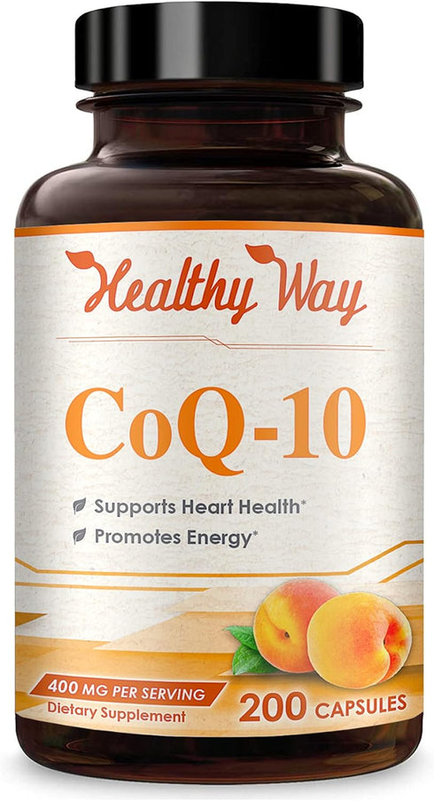 Coenzyme Q10 200mg CoQ10 Supplement - Once Daily CoQ 10 200mg Powder Capsules for Healthy Heart Antioxidant and Energy Support - Non-GMO Quick Abs...