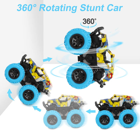 M SANMERSEN 2 Pack 360° Rotating Monster Truck Toys for 3-5 Year Old Boys and Girls - Toddler Car Toys Gifts...