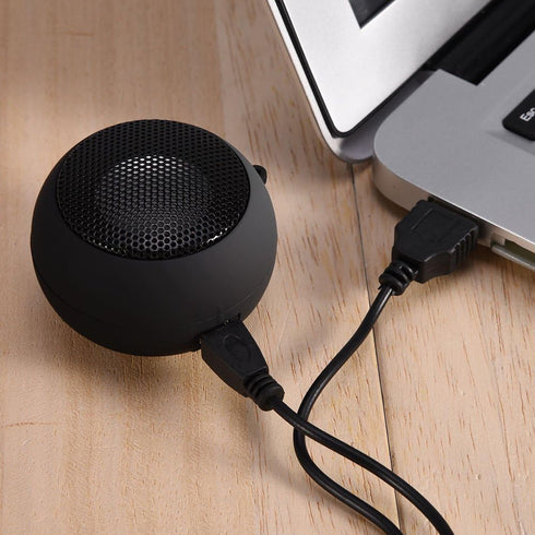 Portable Mini Speaker with 3.5mm Aux Jack Plug in Loud Basse Speaker for Smart Phone, Retractable Mobile Line-in Speaker for iPad Laptop Computer(...