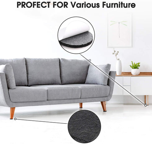Yelanon Felt Furniture Pads -182 Pcs Furniture Pads Self Adhesive, Cuttable Felt Chair Pads, Anti Scratch Floor Protectors for Furniture Feet Chai...