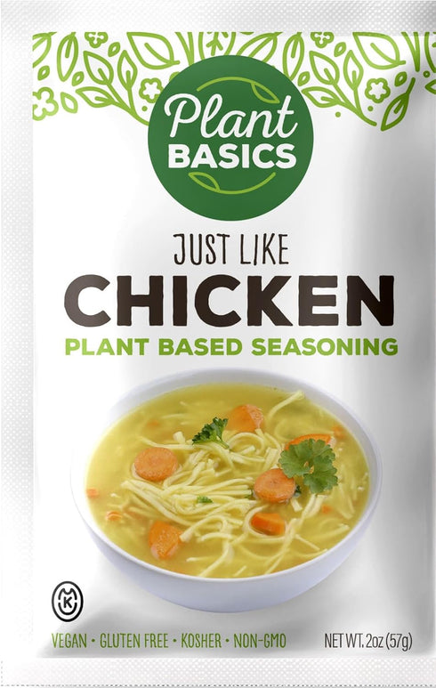 Plant Basics - Plant Based Seasoning, Just Like Chicken, 2 ounce, Vegan, Gluten Free, Kosher, Non-GMO...